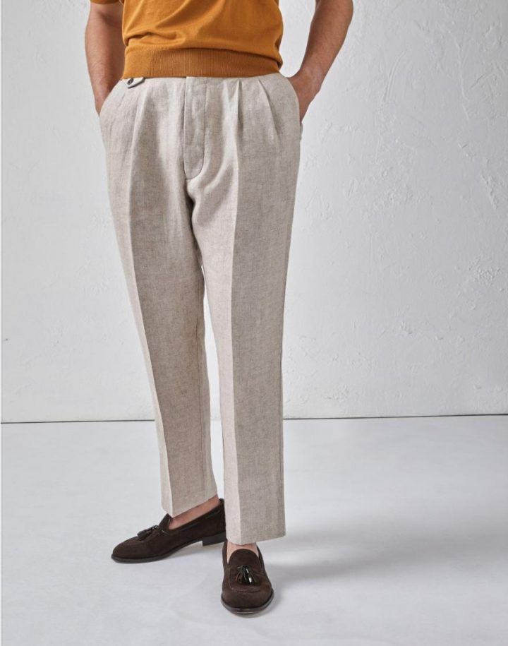 Fairtrade Patchwork Overdye Woven Cotton Stonewashed Pantaloni lunghi possono essere indossati 3/4 di lunghezza in 2 colori marrone o viola P137 Abbigliamento Abbigliamento uomo Pantaloni 