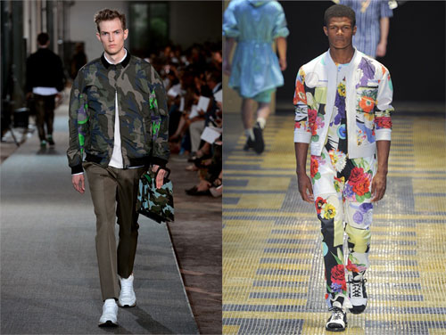 Camouflage o Floreal? Le proposte di Valentino e Versace